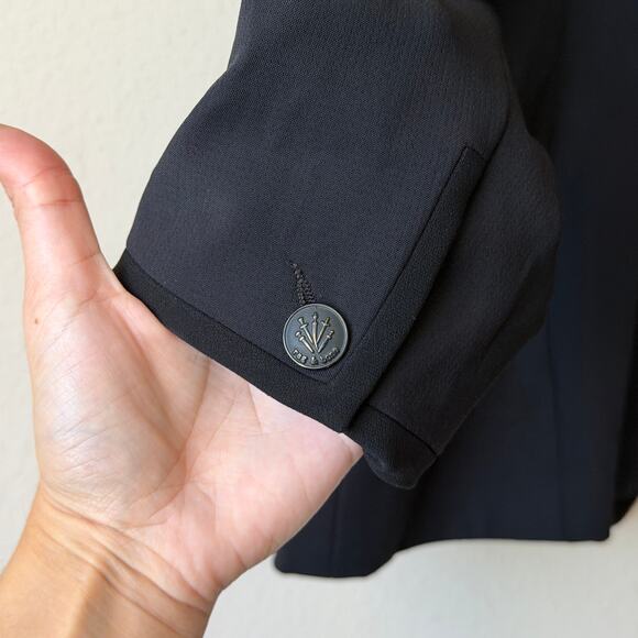 Rag & Bone Black Satin Lapel Blazer Size 10 - Picture 5 of 5